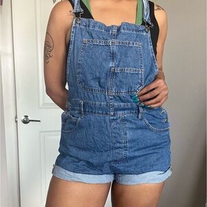 We The Free Denim Cuffed Overalls